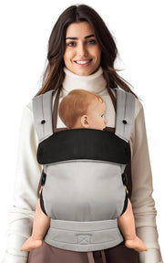 Borsa portacarichi - Borsa portacarichi in cotone - Borsa portacarichi ergonomico leggera - Con cintura rinforzata e supporto testa e collo regolabile - Adatto per neonati fino a bambini in età prescolare (3-36 mesi, fino a 20 kg), grigio