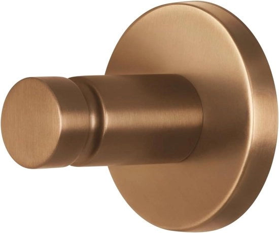 Maniglione per asciugamani in bron lavorato - Maniglione autoadesivo per asciugamani - Metallo PVD trattato - Senza perforazione - Soluzione di adesione - 37 mm x 37 mm x 36 mm
