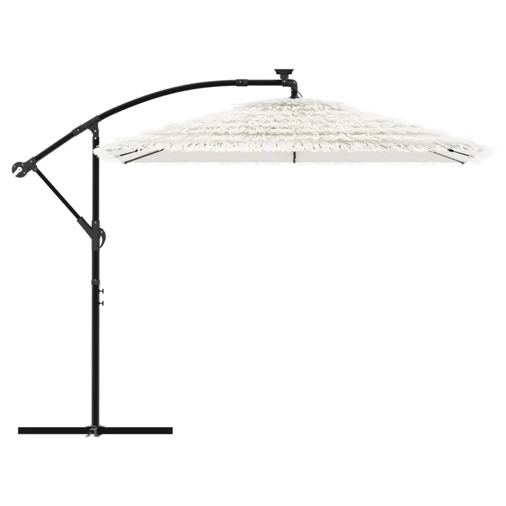 Ombrellone Giardino con Palo in Acciaio Bianco 246x246x230 cm 4005077