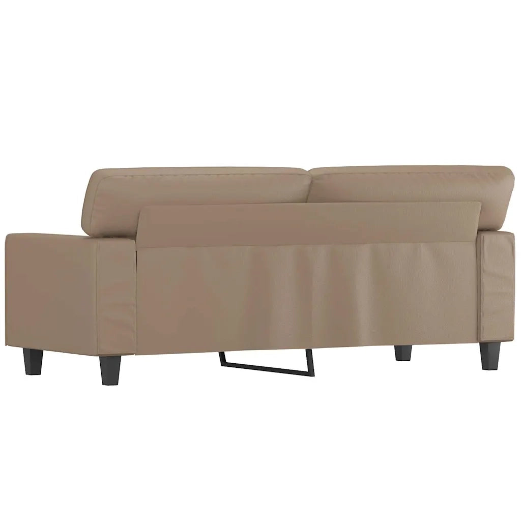 Divano a 2 Posti-Sofa 2 Posti Cappuccino 140 cm in Similpelle 961916