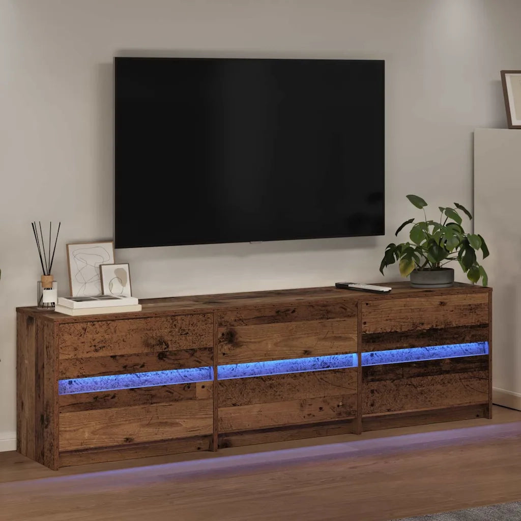 Unità TV 2 pcs Legno vecchio 180 x 34 x 50 cm Legno multistrato 3385628
