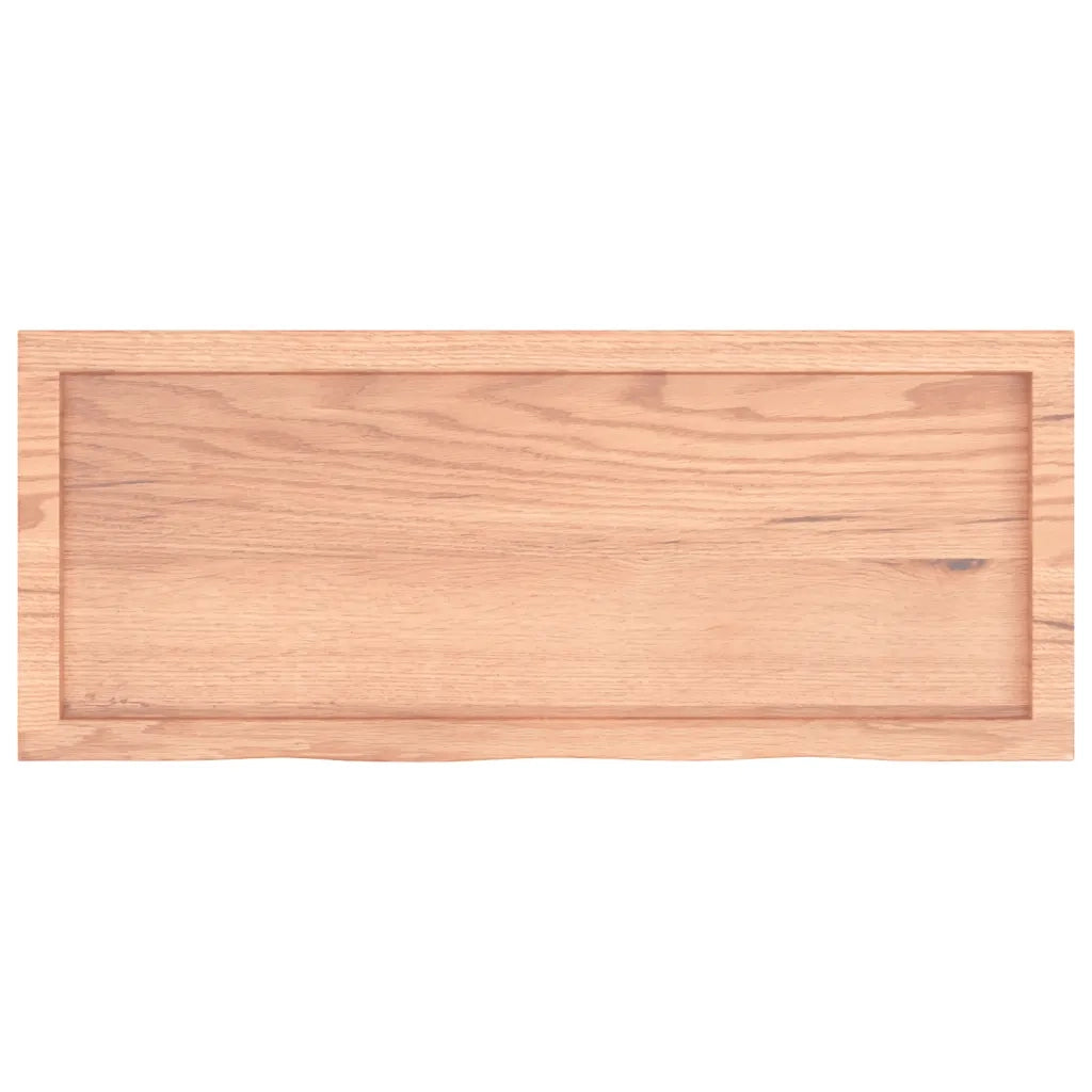 Piano Bagno Marrone 100x40x(2-6) cm Legno Massello Trattato 3156130