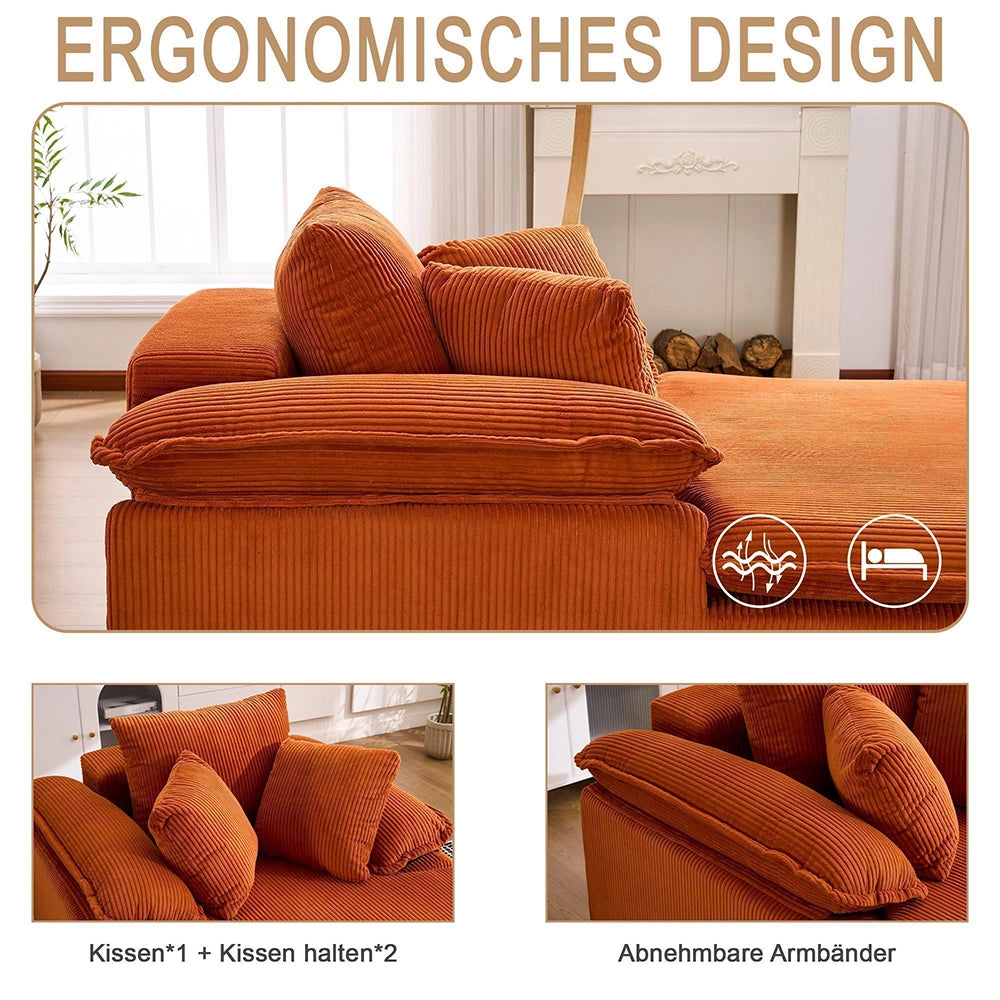 Canap¨¦ inclinable - Xylo - 46 cm - Design senza telaio, braccioli larghi