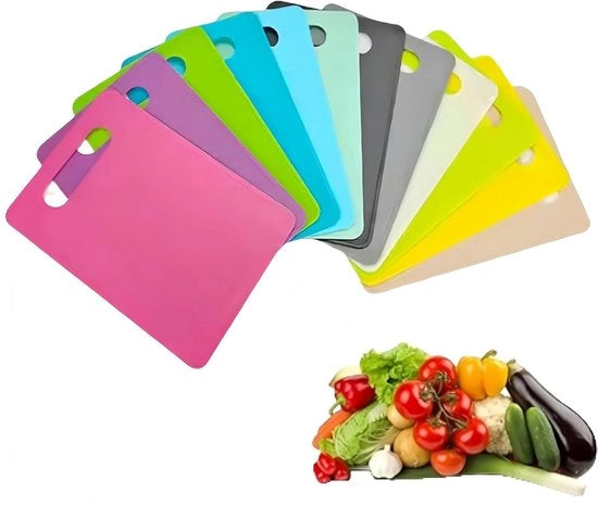 Set di 12 grandi lame per carne e colazione - Plastica - 12 colori