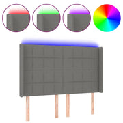 Testiera | Testata a LED GrigioScuro 147x16x118/128cm inTessuto