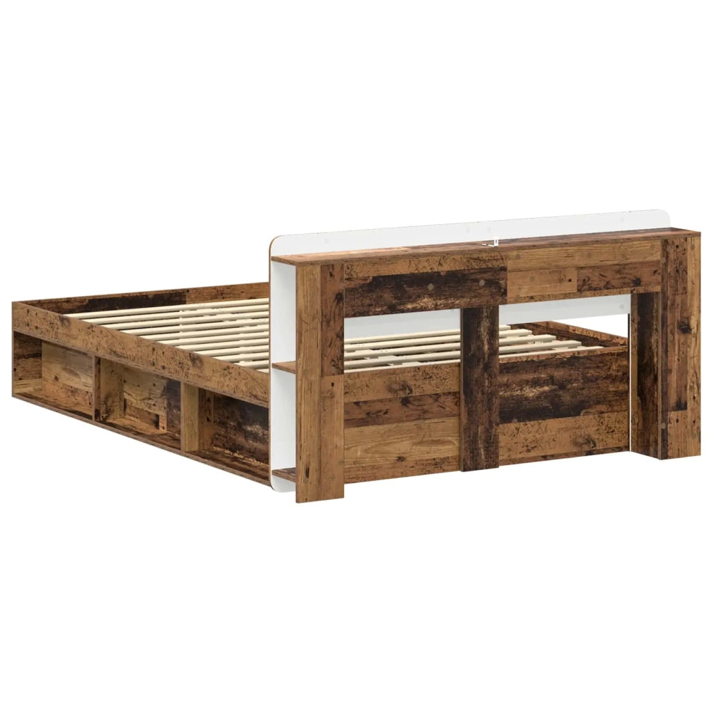 Telaio del letto con storage Legno antico 135 x 190 cm 3433371