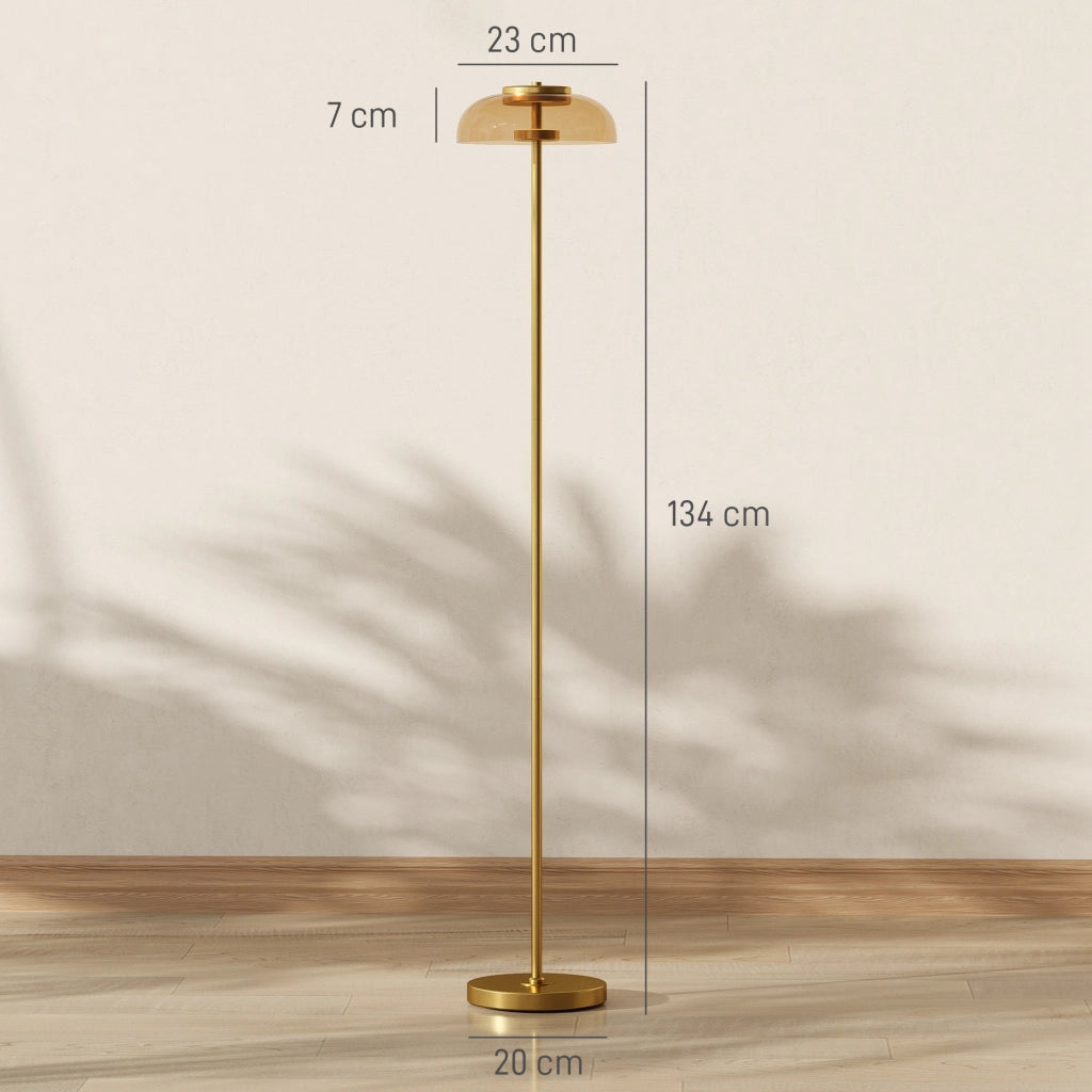 Lampada da terra per soggiorno LED ¨C zephmum ¨C ottone ?25x134cm
