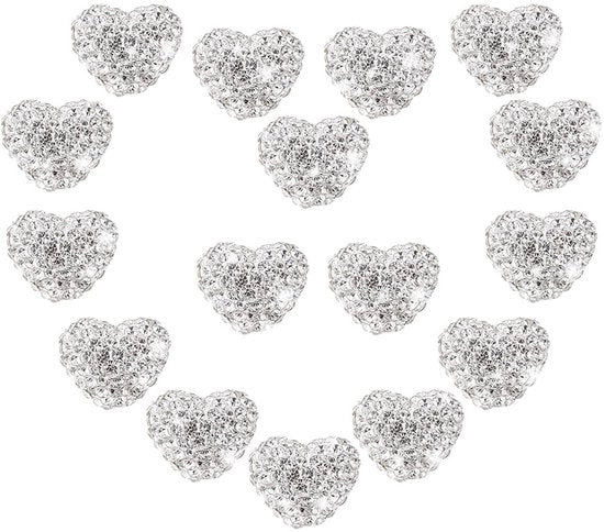 Set di perle 16 pezzi - perle con strass - perle di cristallo - perle di polimero - perle disco - perle a balzo 10x12mm per la creazione di gioielli