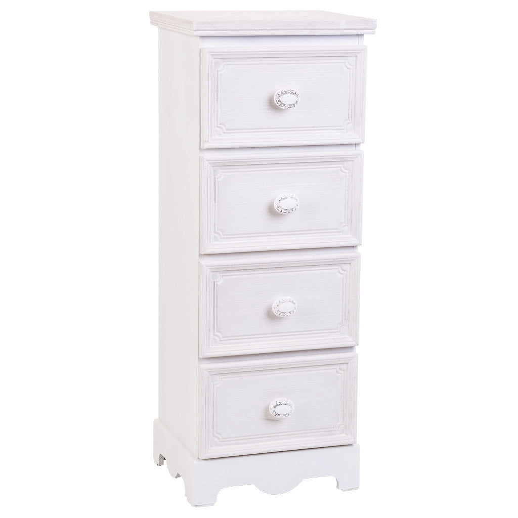 Colonne portaoggetti in legno bianco 31x26x80h cm