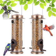 Pavimento per Animali con 2 Aperture di Alimentazione, Pavimento per Animali con Tubo di 21,5 cm in Vetro Resistente, Pavimento per Animali in Metallo (Rame - 2 pezzi)