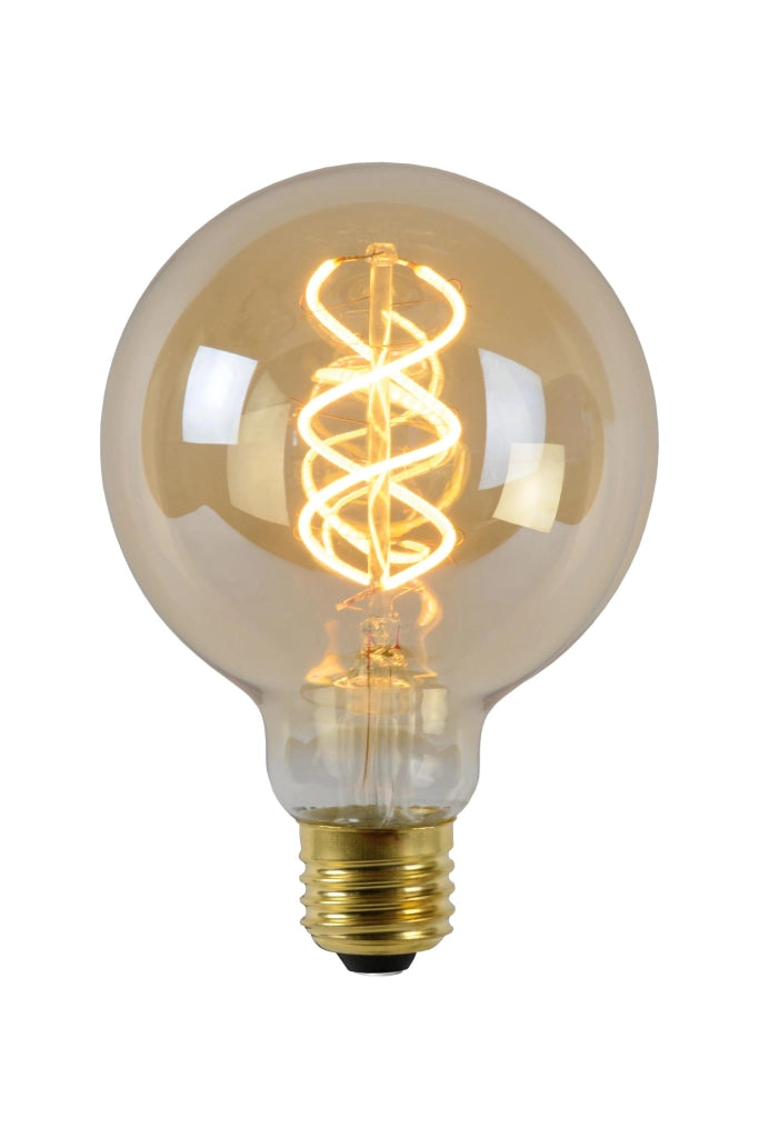 Lampadina LED filament E27 5W ambra sferica Lucide