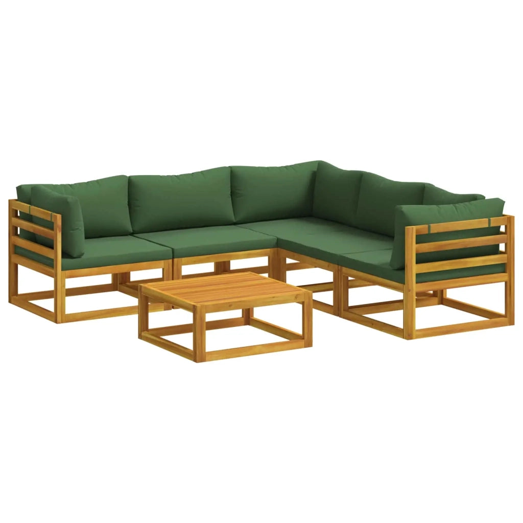 Set di divani 6 pz Naturale Legno di Acacia Massello 3417270