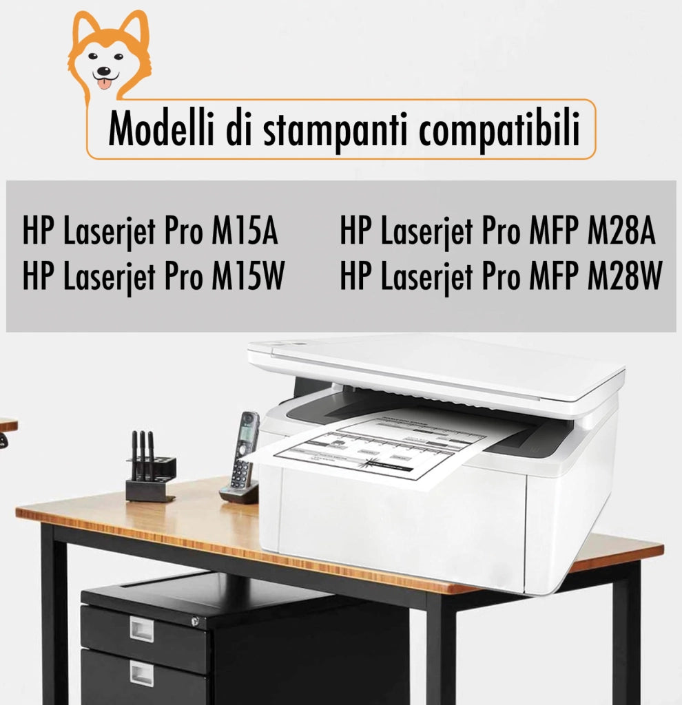 Akitaink Toner Compatibile HP 44A CF244A M15 M28