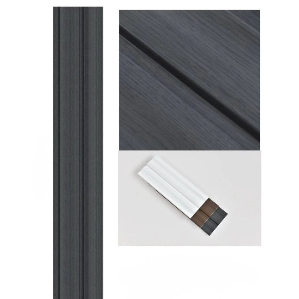Trade Shop - Pannello Decorativo 3d Effetto Legno Grigio 122x290 Cm Effetto Doghe Moderne In Ps -