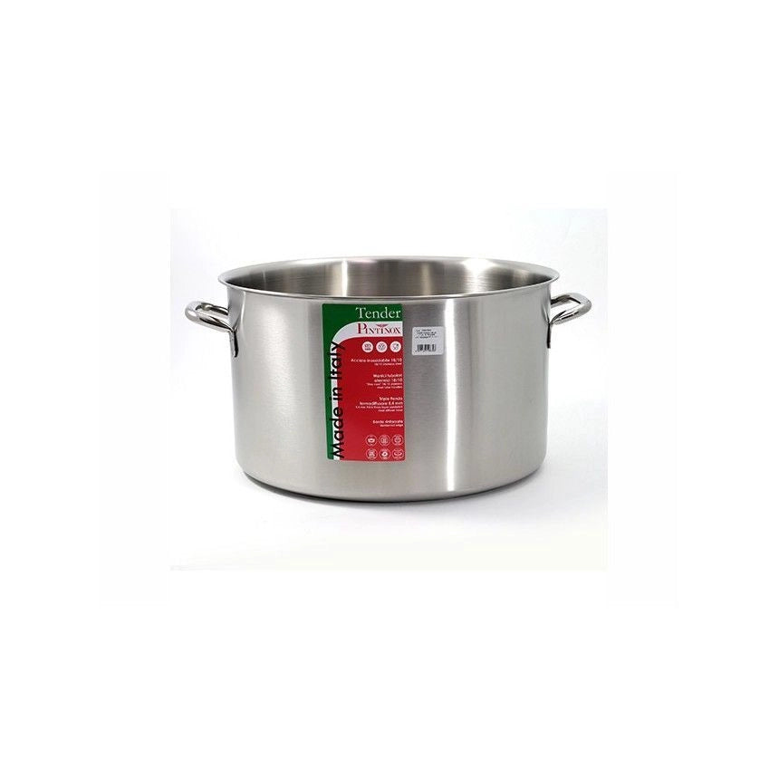 Casseruola alta per induzione con 2 manici in acciaio inox Diametro 45 cm