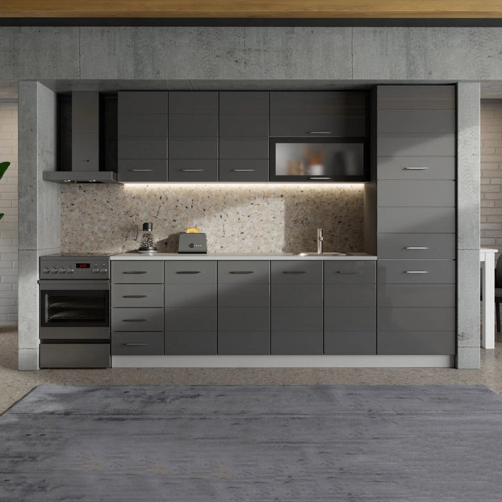 Mobile da Cucina Cochem, Dispensa da Cucina 6 Ripiani, 60x58x214h cm Nero Antracite