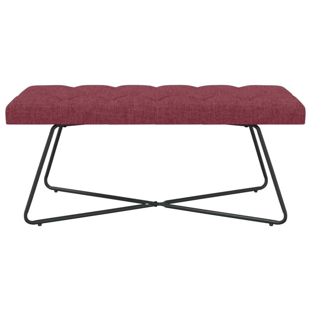 Panchina con bottoni imbottiti Rosso Vino 110 x 40 x 46 cm 42038374