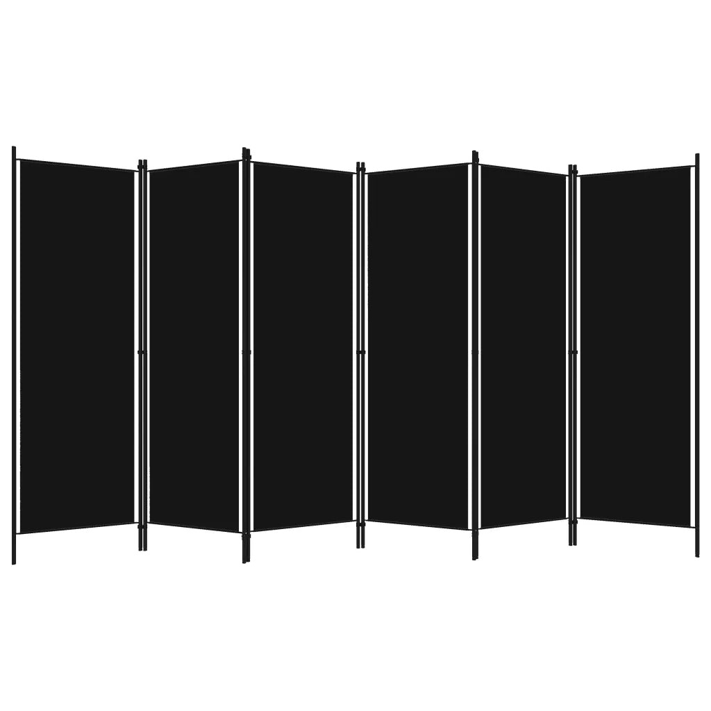 Paravento a 6 Pannelli Nero 300x180 cmcod mxl 96926
