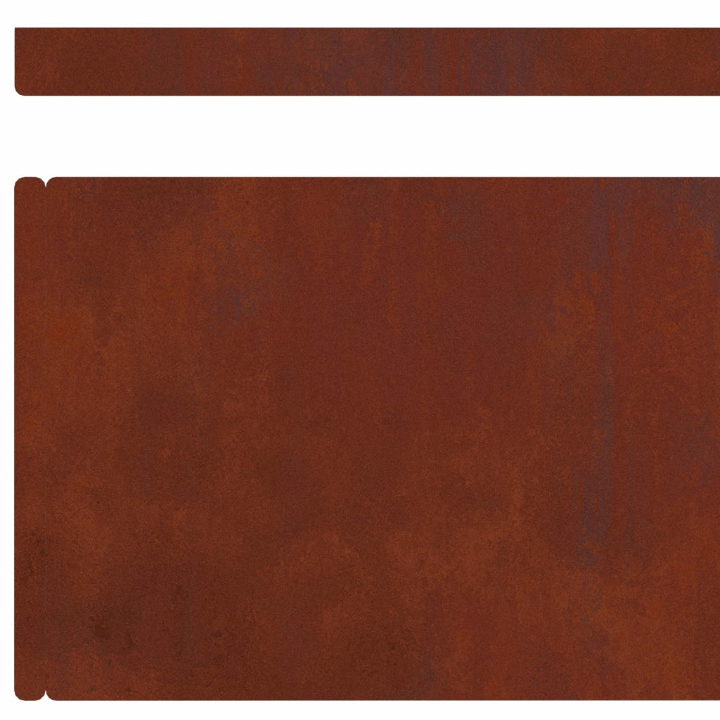 Bordura per Prato 4 pcs Ruggine 450 x 0.05 x 15 cm 868027