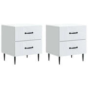 Armadio da Notte con cassetto 2 pcs Bianco 43 x 34,5 x 47,5 cm 894756