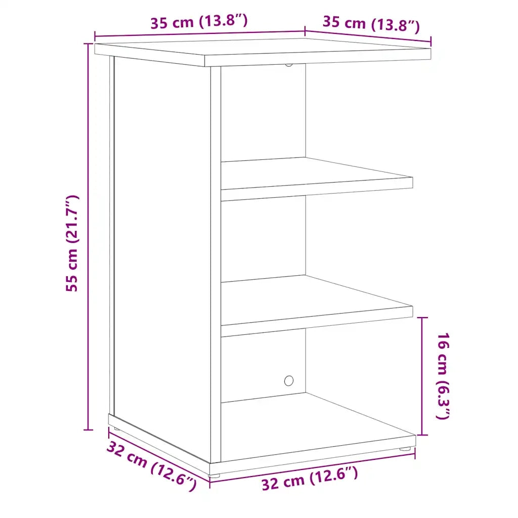 Credenza Legno Vecchio 35x35x55 cm in Legno Multistrato 856490