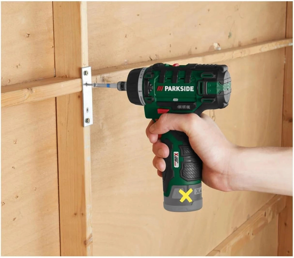 Trapano senza fili PBSA 12 C2 X12V TEAM (con batteria e caricabatterie, in una valigetta)