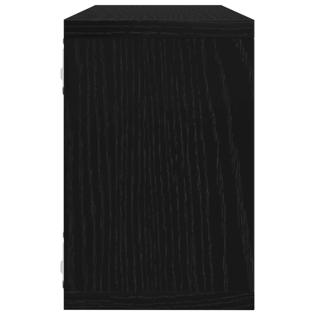 Mensole a muro 6 pezzi Nero Rovere 60x15x23 cm Legno ingegnerizzato