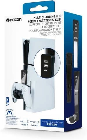 PS5 Nacon Base di Ricarica Dual Sense/Edge + Hub USB