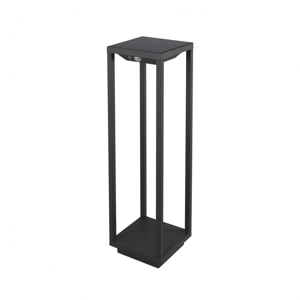 Lanterna Home solare grigio scuro a led da 2,2w a batteria IP54 Zafferano