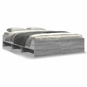 Letto matrimoniale | Letto per adulti | Giroletto Grigio Sonoma 140x200 cm in Legno Multistrato