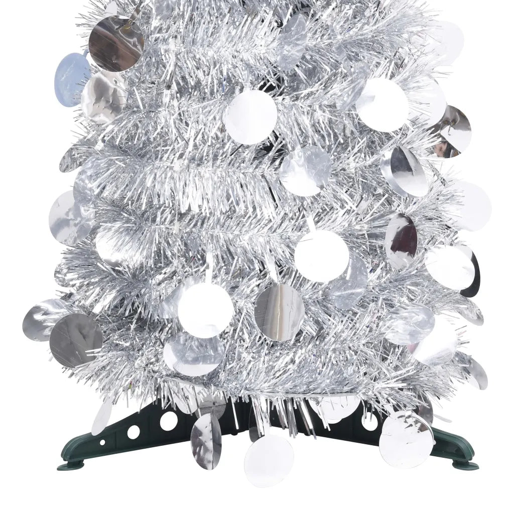 Albero di Natale Artificiale Apribile Argento 180 cm PET 320993