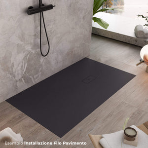 Piatto Doccia in Pietra 70x120 cm Bonussi Manila Nero