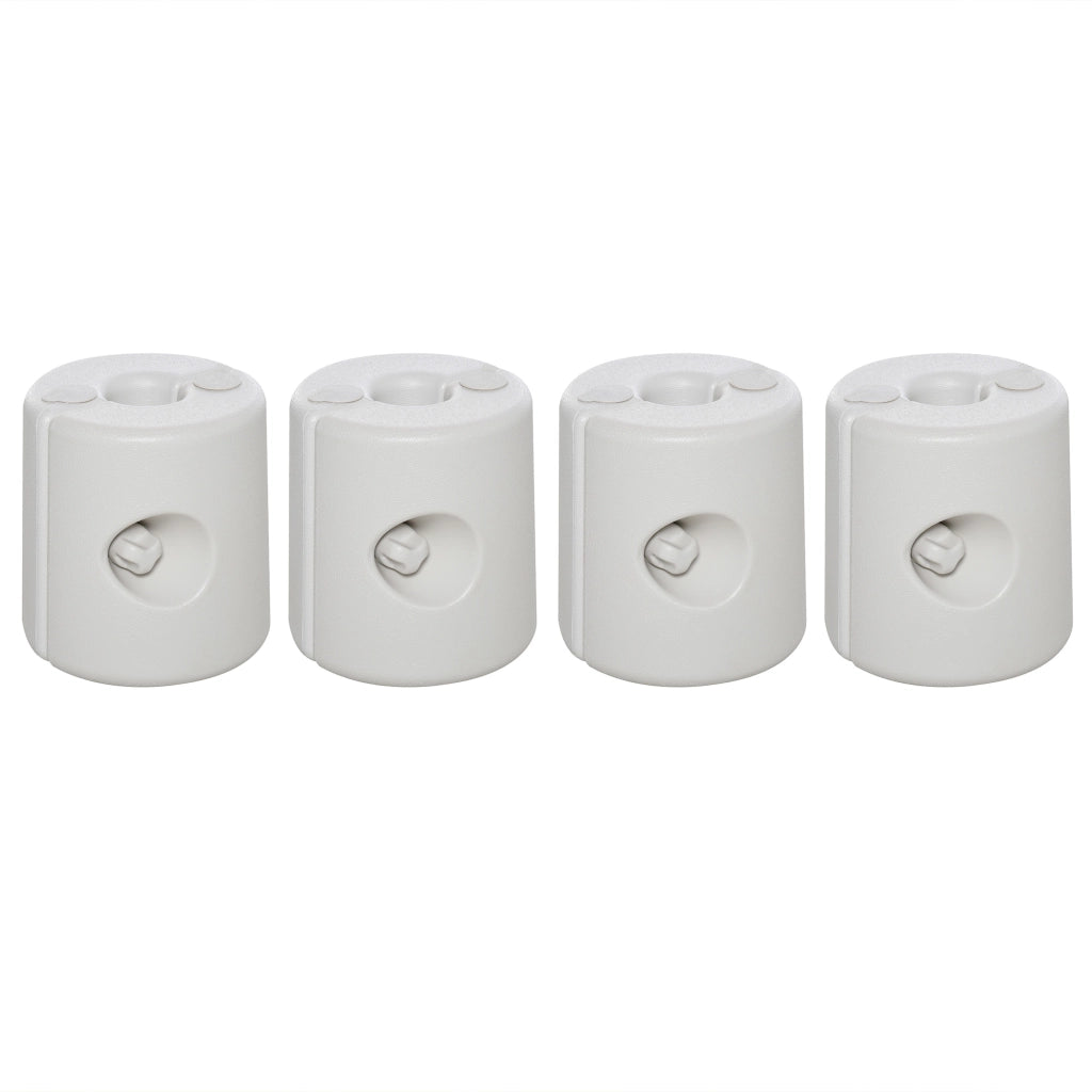 Piedi per tenda da giardino ¨C zephmum ¨C 4 pezzi PE 24x25 cm bianco
