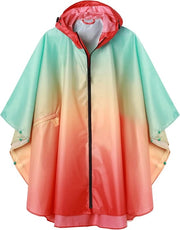 Poncho impermeabile per adulti, con cappuccio, chiusura a zip, per uso all'aperto