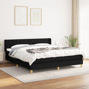 Giroletto a Molle con Materasso Nero 160x200 cm in Tessuto cod mxl 73265