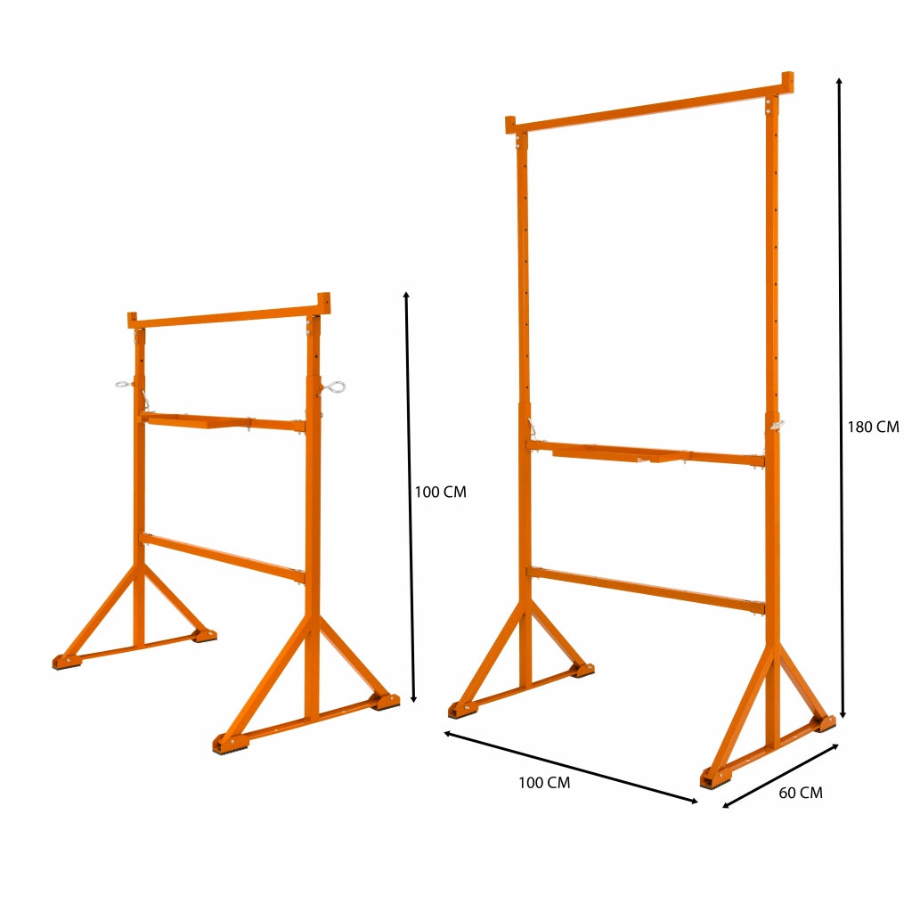 Cavalletti da Lavoro x6 Acciaio Heavy Duty Regolabili Altezza 200kg