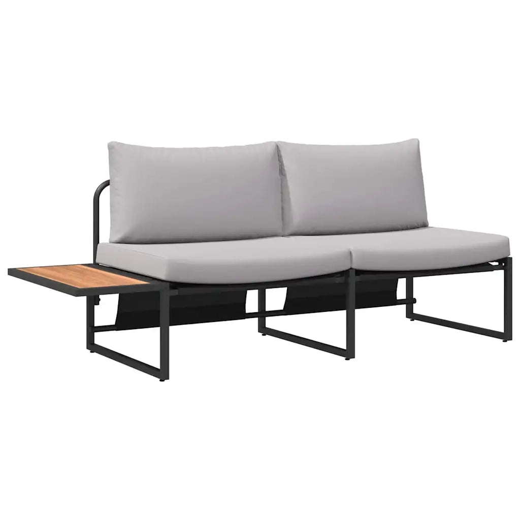 Set da Pranzo per Giardino 3 pz | Set Salotto da Giardino Grigio chiaro Acciaio