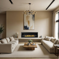 Camino a Bioetanolo da Incasso 120x15x40 cm Livorno 120 Nero