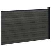 Pannello di Recinzione WPC e Alluminio Nero 42039075