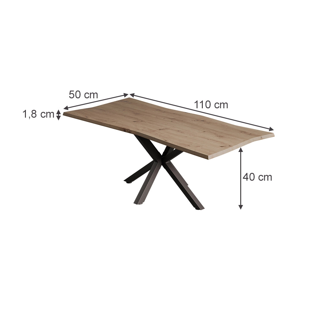 Vicco Tavolino da caffè Artigiano 110 x 50 cm