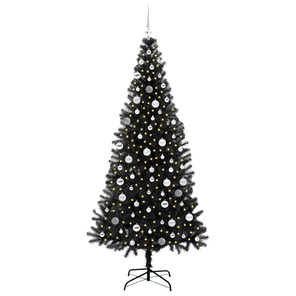 Albero di Natale con 300 LED con supporto Nero 210 cm PVC 3396492