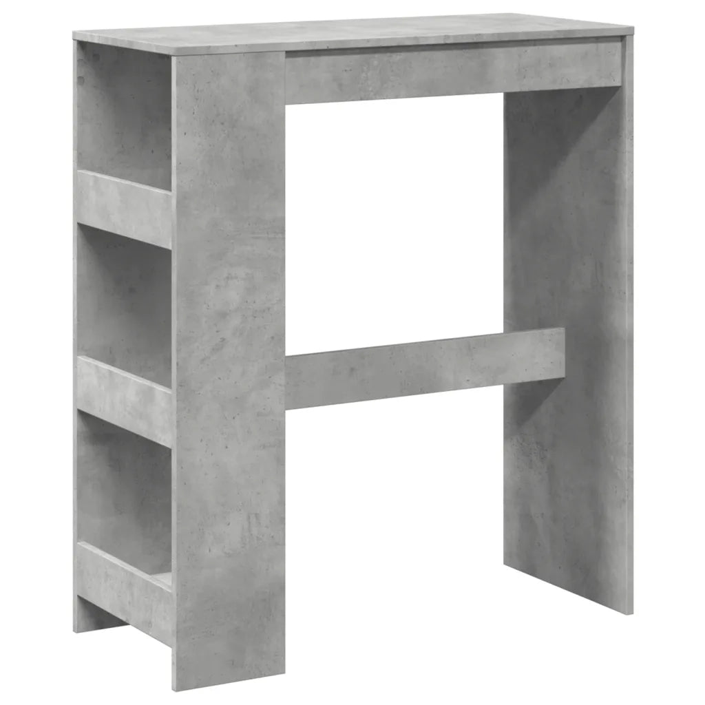 vidaXL Tavolo Bar con Rastrelliera Grigio 90x40x103,5 cm Multistrato