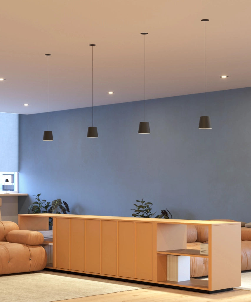 Lievo Lampada a Sospensione LED Serie Space 8W Fascio 38° Tecnologia Switch CCT Bianco Opaco Modulare per Interni Professionali e Residenziali