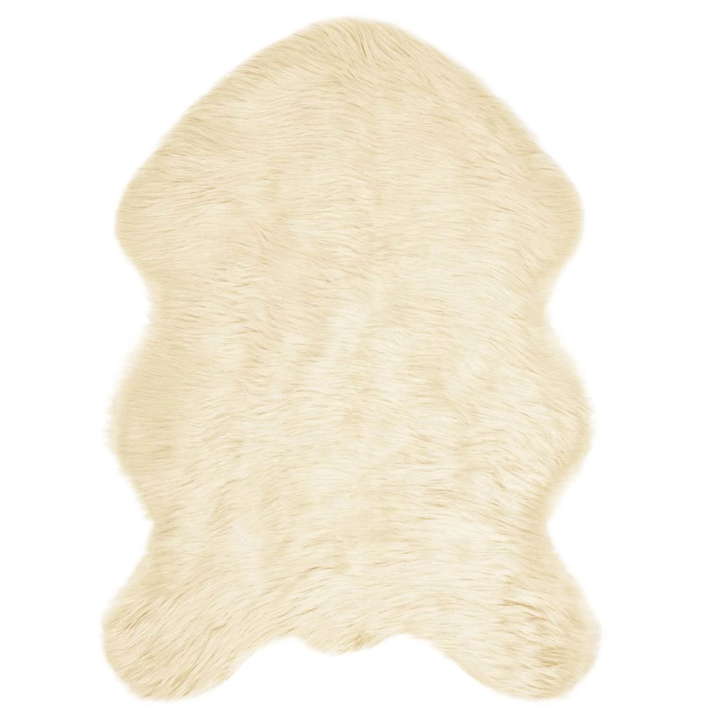 Tappeto in finta TAFALLA Crema 60 x 90 cm Poliestere 42021519