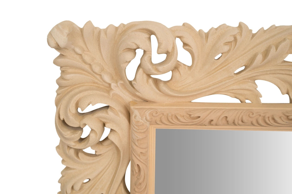 Biscottini SPECCHIERA DA PARETE IN LEGNO FINITURA GREZZA MADE IN ITALY realizzata Offerta