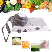 Mandolina Snidicatrice Professionale - Snidicatrice di Verdure Adattabile - Acciaio Inox - Ripiegabile - Antiscivolo - Piastra di Snidicazione Extra Grande