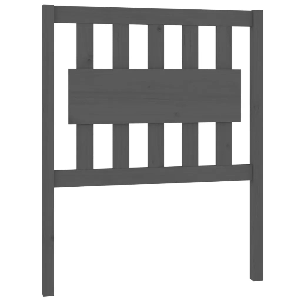 Testiera Letto Grigia 80,5x4x100 cm in Legno Massello di Pino cod mxl 33917