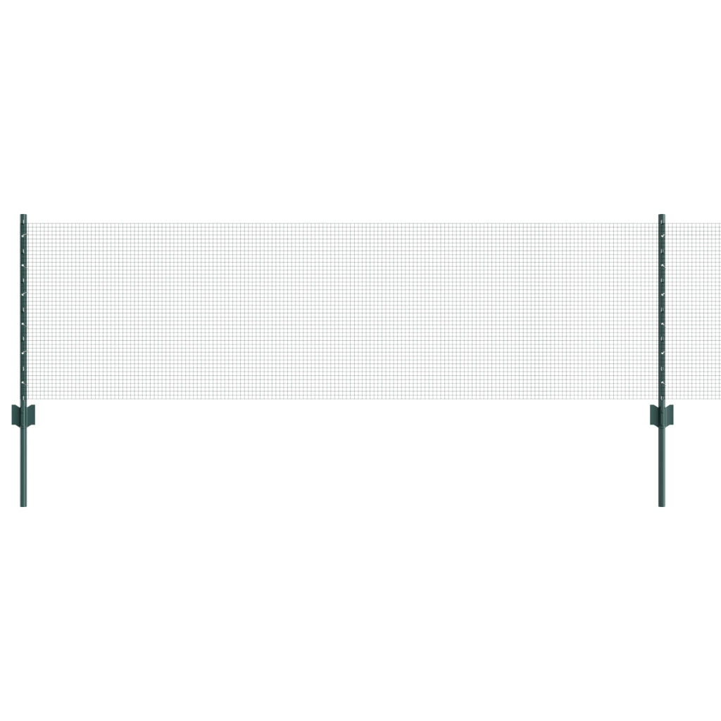 Recinto in rete saldata con 5 pali a U Verde 0.6x10 m Acciaio