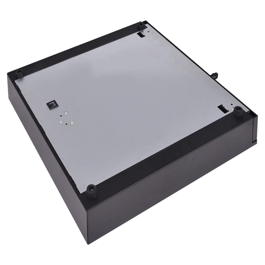 Cassetto portadenaro scorrevole 40,5 x 42 x 9 cm con serratura a chiave e vassoio estraibile moderno acciaio nero 20_0014343