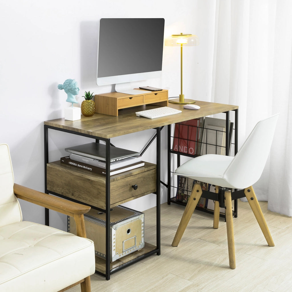 SoBuy Scrivania con cassetto 118x48x75cm FWT61-N